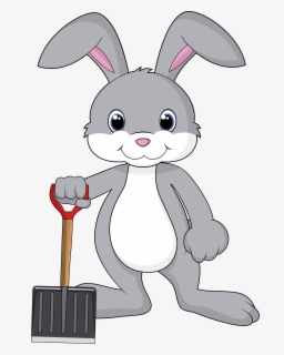 Rabbit With Construction Plans - Cartoon Under Construction Rabbit ...