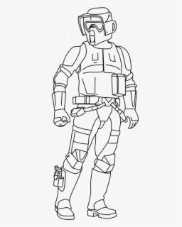 Scout Trooper Helmet Drawing , Free Transparent Clipart - Clipartkey