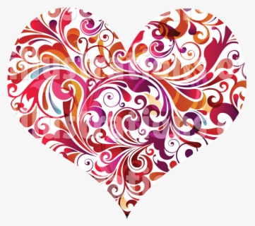 Large Floral Heart Wall Decal , Free Transparent Clipart - Clipartkey