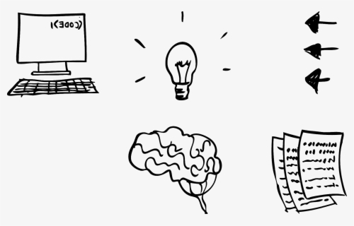 Mind Frame Computer Drawing Brain With Computer Drawing , Free Transparent Clipart - ClipartKey