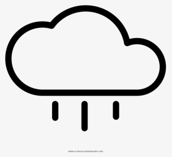 Rain Cloud Coloring Page - Line Art , Free Transparent Clipart - Clipartkey