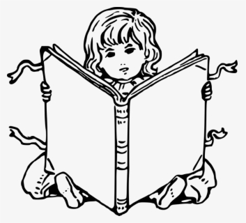 Read Book Clipart Black And White Girl Reading Clipart Black And White Free Transparent Clipart Clipartkey