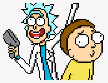 Rick And Morty Minecraft Pixel Art , Free Transparent Clipart - ClipartKey