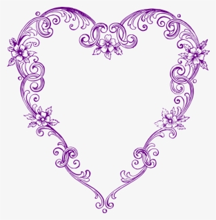 Hearts Clip Art Fancy - Vintage Heart Shape Png , Free Transparent ...