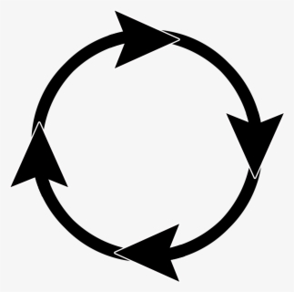 Black Curved Arrow Frame - Circle With Arrows Png , Free Transparent ...