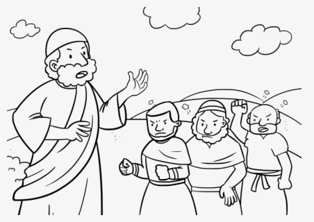 Moses And His Staff Coloring Page , Free Transparent Clipart - ClipartKey