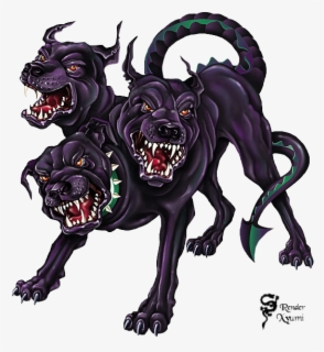 Clip Art Cerberus Hellhound - 3 Headed Hell Dog , Free Transparent ...