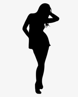 Shoulder,standing,muscle - Woman Flexing Silhouette Png , Free ...