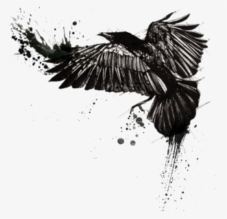 Tattoo Crow Polka Common Trash Raven Clipart - Trash Polka Crow Tattoo ...