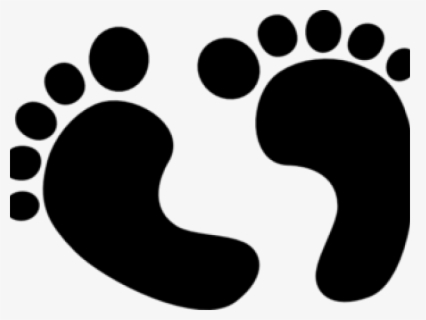 Download Free Baby Footprints Black Clip Art With No Background Clipartkey