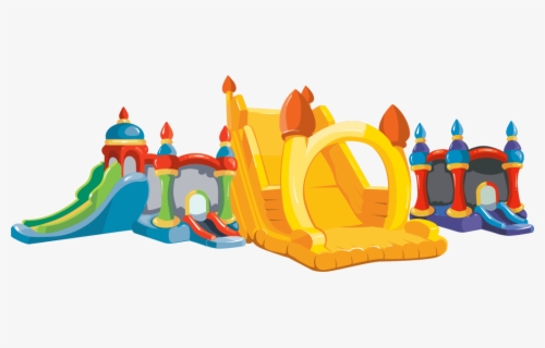 Transparent Bounce House Clipart - Water Slide Transparent Background