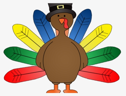 Turkey Clipart Cartoon Color Feathers Hat Thanksgiving - Thanksgiving ...