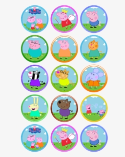 Peppa Pig Edible Cupcake Toppers Topper Para Cupcake Peppa Pig Free Transparent Clipart Clipartkey - cake toppers roblox personajes para imprimir