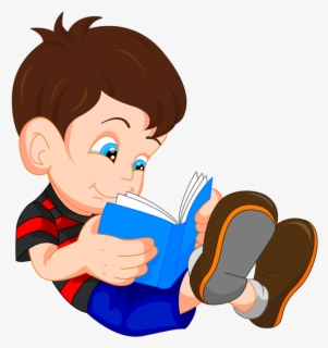 Transparent Vandalism Clipart - Boy Reading A Book Clipart , Free ...
