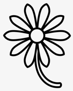 Flower Flat Icon Sticker - Daisy Outline Clip Art , Free Transparent ...