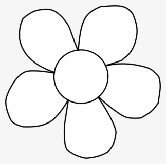 Black And White Daisy Clip Art At Vector Clip Art - Line Art Flower ...