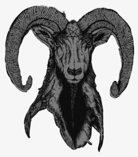 Satanic Goat With Cross Clipart , Png Download - Satanic Goat Head ...