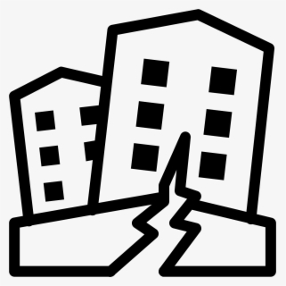 This Icon Represents An Earthquake - Earthquake Clipart Black And White ...