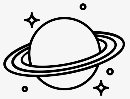 Transparent Saturn Drawing - Aesthetic Planet Drawing , Free ...