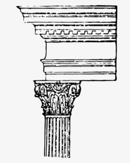 Line Art,angle,column - Composite Order Of Roman Architecture , Free ...