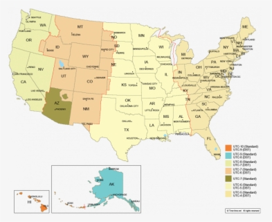 Indiana Time Zone Map 2019 , Free Transparent Clipart - Clipartkey