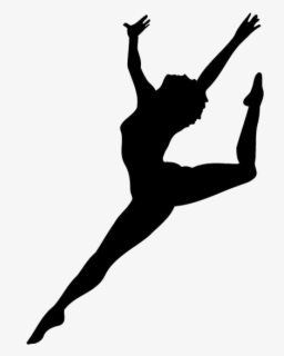 Dancer Silhouette Split Jump Clipart , Png Download - Split Leap Dancer ...