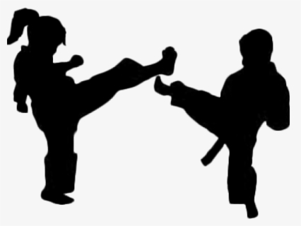 Karate Clipart Silhouette - Karate Birthday Cake , Free Transparent ...