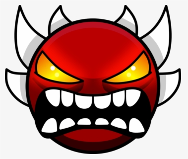 Demon Geometry Dash Png - Extreme Demon Face Geometry Dash , Free ...