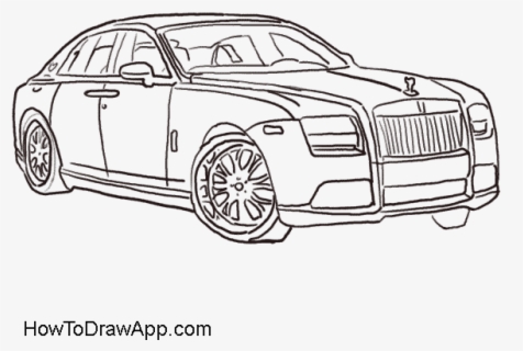 Download How To Draw Rolls Royce Step Step - Rolls Royce Wraith Drawing , Free Transparent Clipart ...