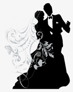 Wedding Love Couple Silhouettes Clip Art - Transparent Background ...