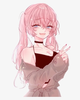 Cute Anime Girl Blushing Drawing