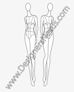 Pose Drawing Female Figure - 3 4 View Poses , Free Transparent Clipart ...