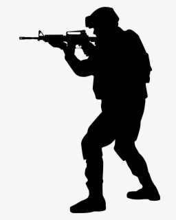 Gun Clipart Soldier - Soldier Pointing Gun Drawing , Free Transparent ...