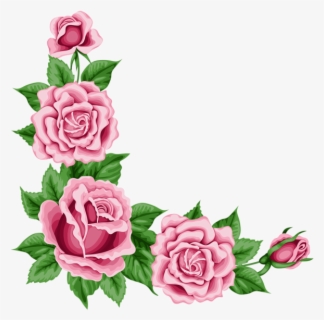 Black Rose Best Borders Flower Bouquet Clip Art - Corner Clipart Black ...