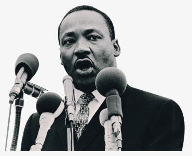 Dr Martin Luther-king Talking Into A Microphone - Cartoon , Free ...