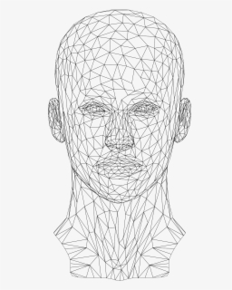 Low Poly Female Head - Wireframe Human Head Png , Free Transparent ...