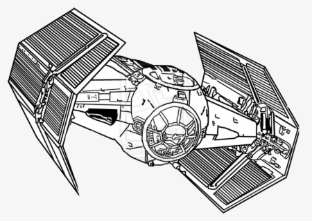 Darth Vader Tie Fighter Drawing Free Transparent Clipart