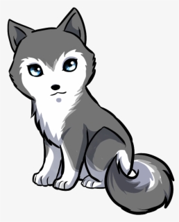 Wolf Drawing Clipart Anime - Cute Husky Drawing , Free Transparent ...