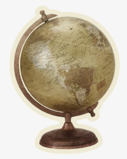Globe Clipart Vintage - Vintage Earth Globe Png , Free Transparent ...