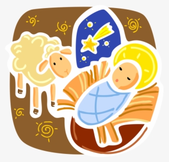 Free Jesus In A Manger Clip Art with No Background - ClipartKey