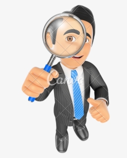 Clip Art Man With Magnifying Glass - Looking Through A Magnifying Glass ...