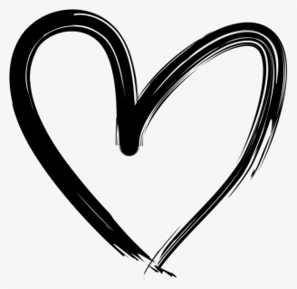 Hand Drawn Black Heart Png , Free Transparent Clipart - ClipartKey