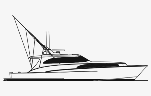 Sport Fish Boat Outline , Free Transparent Clipart - ClipartKey