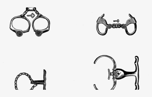 Metal Gear Clipart Printable - Vintage Handcuffs Png , Free Transparent ...
