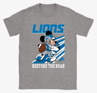 Detroit Lions Slogan Restore The Roar Mickey Mouse Nfl Free Transparent Clipart Clipartkey - ice shogun shirt roblox