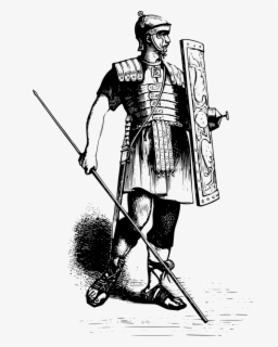 Roman Soldier - Ancient Roman Soldier Drawing , Free Transparent 