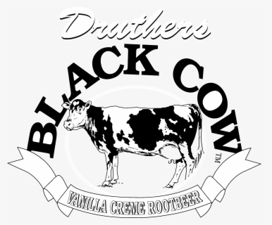 Druthers Black Cow Logo Black And White - Dairy Cow , Free Transparent ...