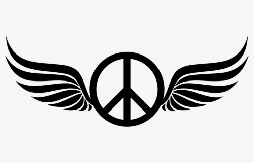 Peace Sign With Wings , Free Transparent Clipart - ClipartKey