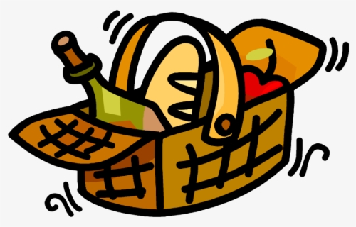 Get Transparent Picnic Basket Cartoon PNG