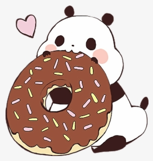 Panda Cute Kawaii Donut Freetoedit Cute Panda Donut Free Transparent Clipart Clipartkey